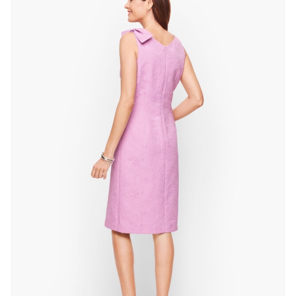 Talbots WHITE BOW DETAIL SHIFT DRESS - Picture 11 of 13